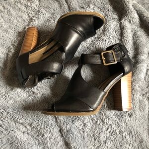 Black Chunky Heel Booties